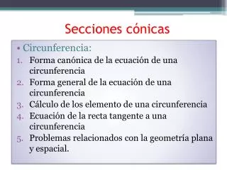 secciones c nicas