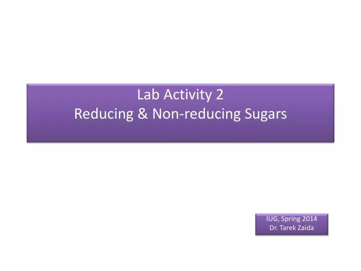 lab activity 2 reducing non reducing sugars