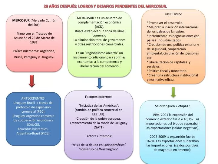 20 a os despu s logros y desafios pendientes del mercosur