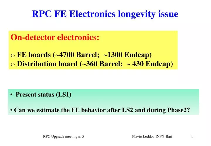 rpc fe electronics longevity issue