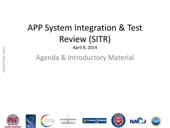 app system integration test review sitr april 8 2014