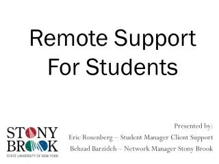 Remote Support For Students