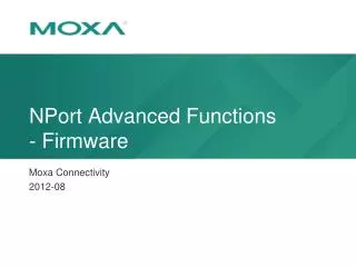 NPort Advanced Functions - Firmware