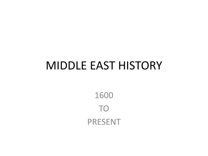 middle east history