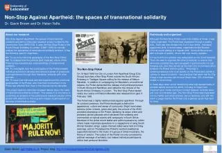 Non-Stop Against Apartheid: the spaces of transnational solidarity