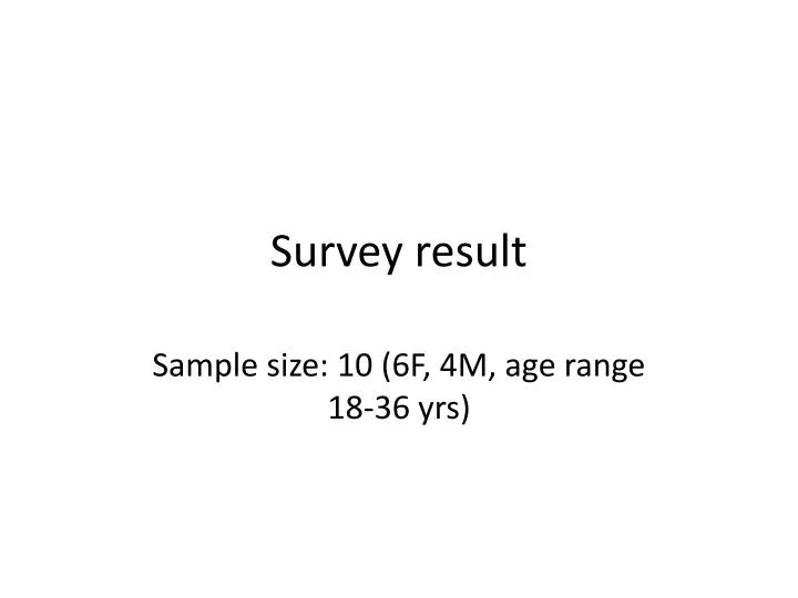 survey result