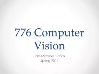 776 Computer Vision