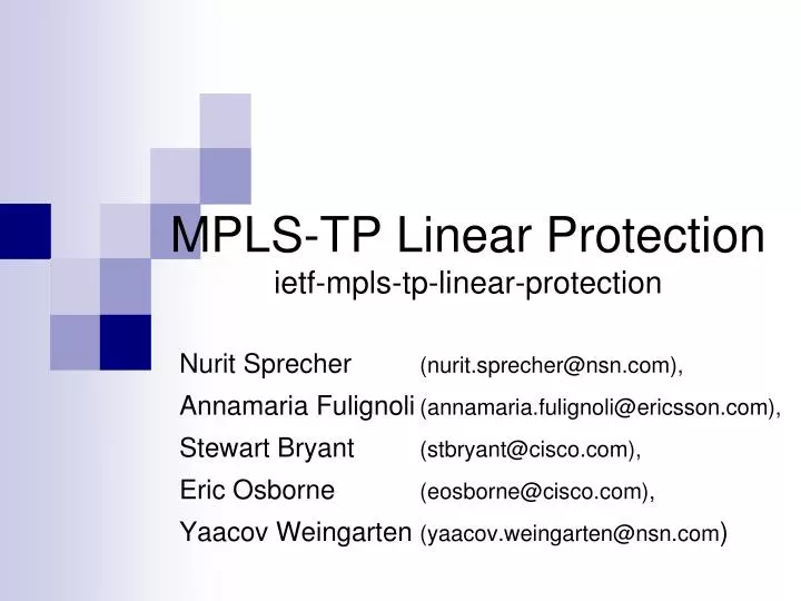 mpls tp linear protection ietf mpls tp linear protection