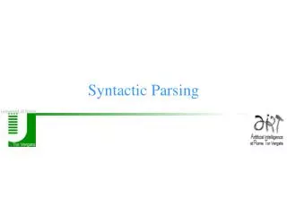 Syntactic Parsing