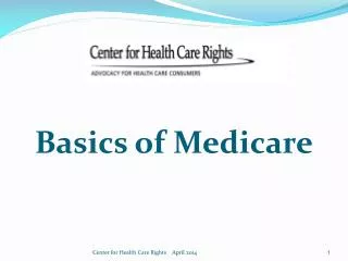 Basics of Medicare