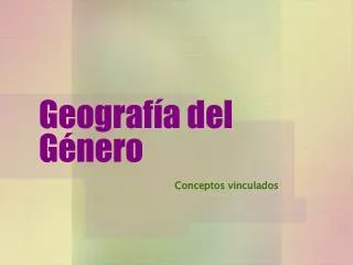 geograf a del g nero