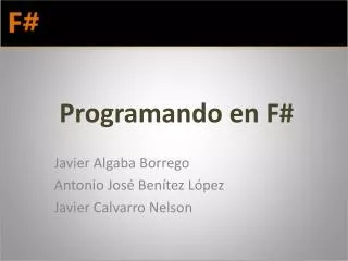 Programando en F#