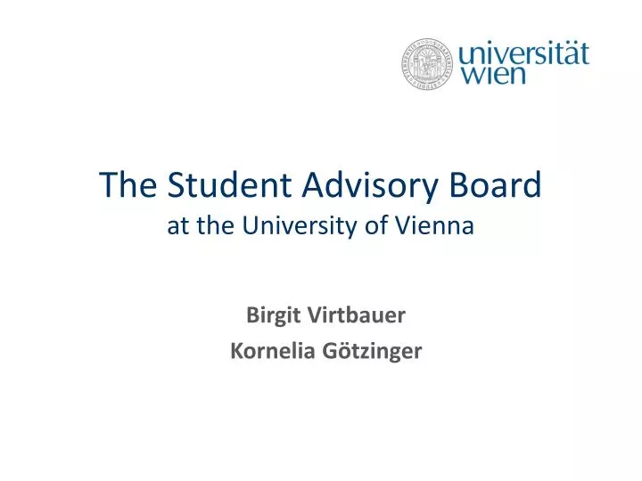 the student advisory board at the university of vienna