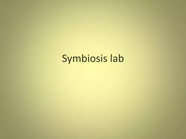 symbiosis lab