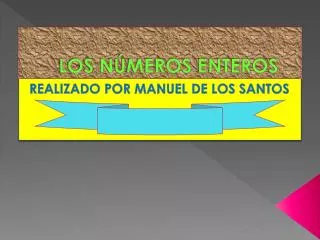 los n meros enteros