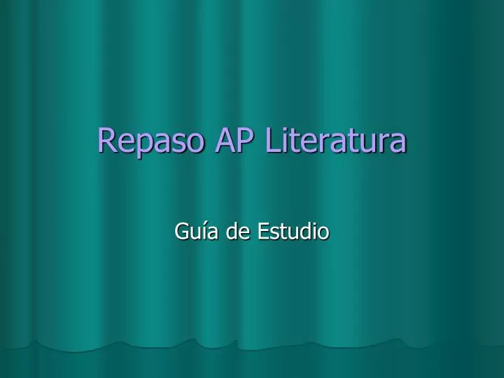 repaso ap literatura