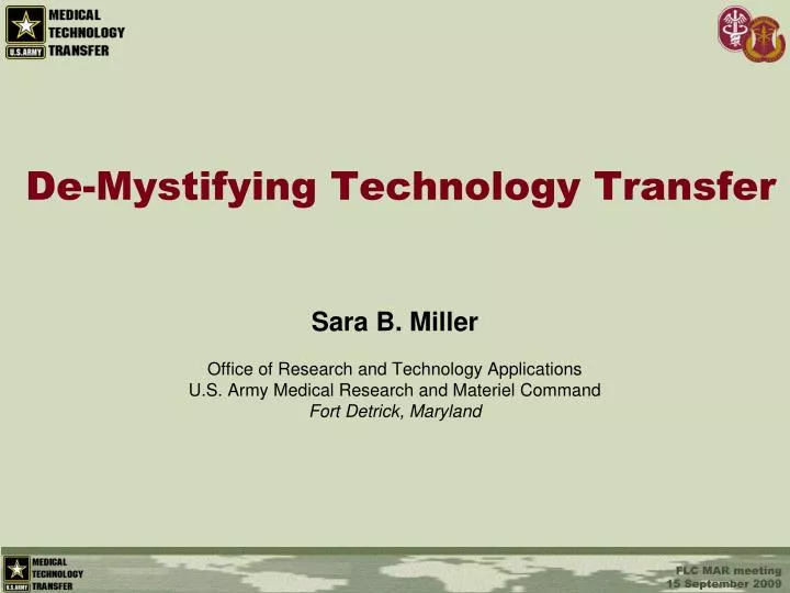 medical technology transfer product development and commercialization thru partnering and licensing