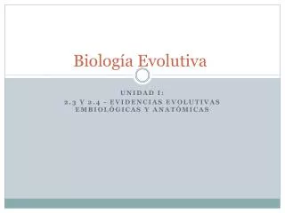 biolog a evolutiva