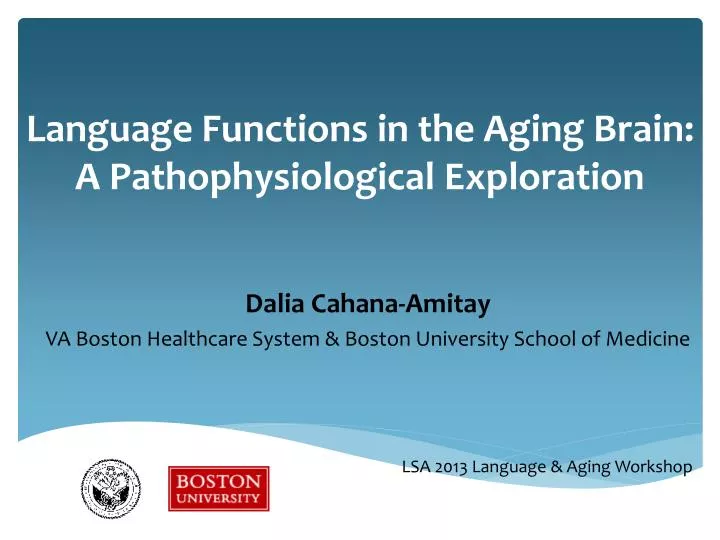 language functions in the aging brain a pathophysiological exploration