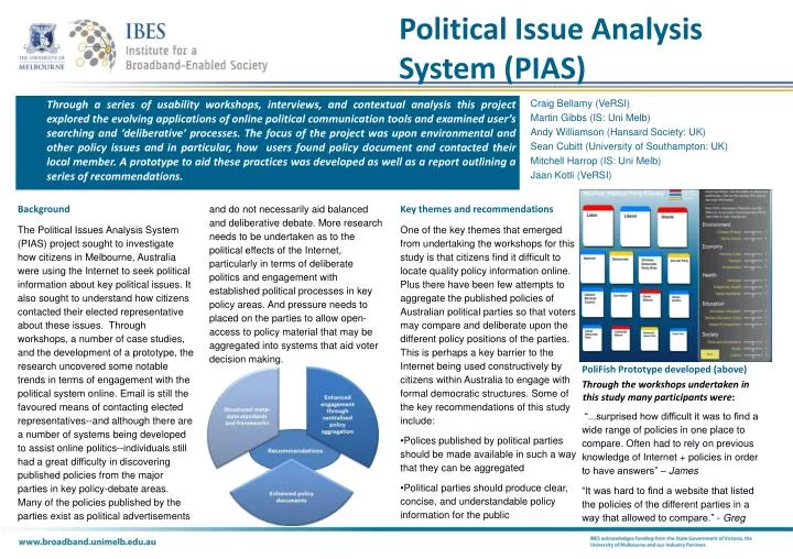 political issue analysis system pias