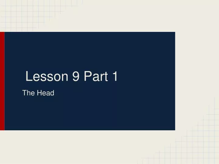 lesson 9 part 1