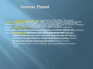 Famous Pianist