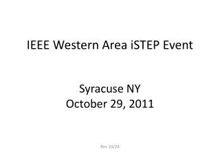 IEEE Western Area iSTEP Event