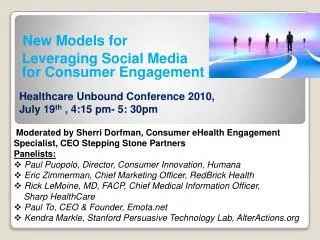 New Models for Leveraging Social Media for Consumer Engagement