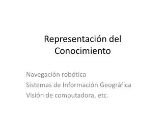 representaci n del conocimiento