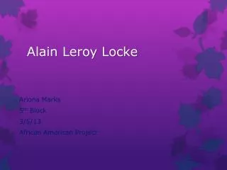 Alain Leroy Locke