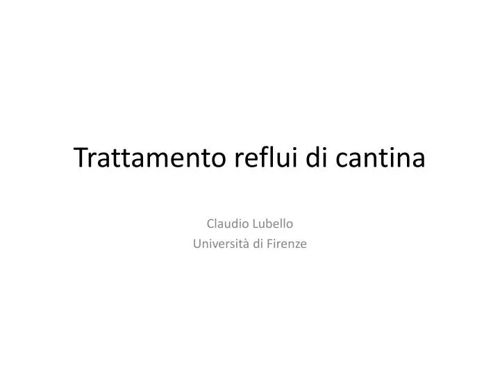 trattamento reflui di cantina