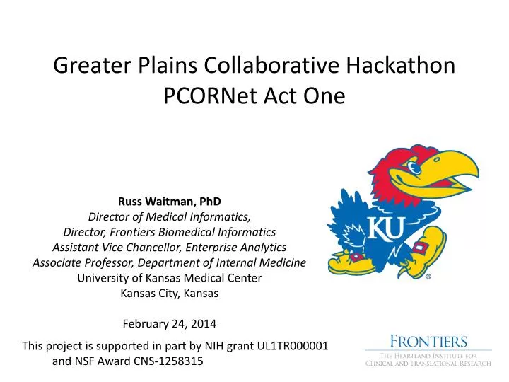 greater plains collaborative hackathon pcornet act one