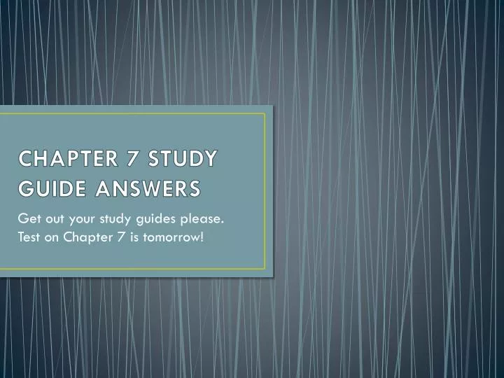 chapter 7 study guide answers