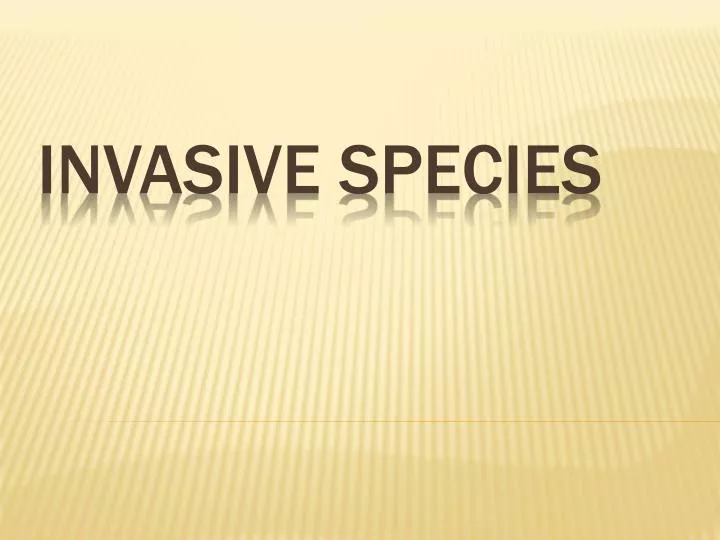 invasive species