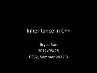 Inheritance in C++