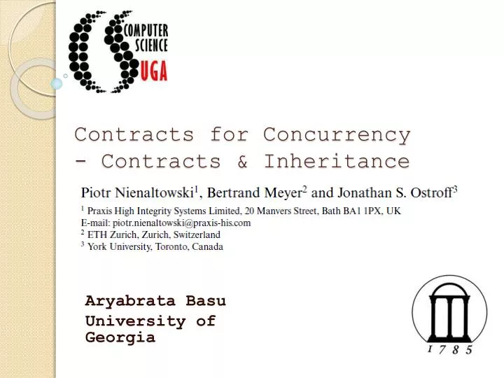 contracts for concurrency contracts inheritance