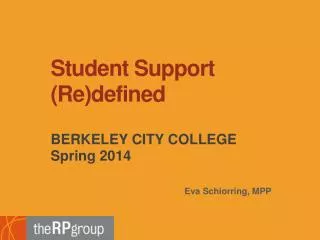 Student Support (Re)defined