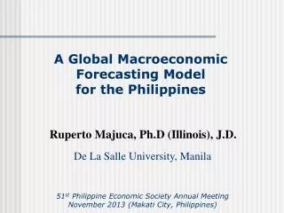 A Global Macroeconomic Forecasting Model for the Philippines