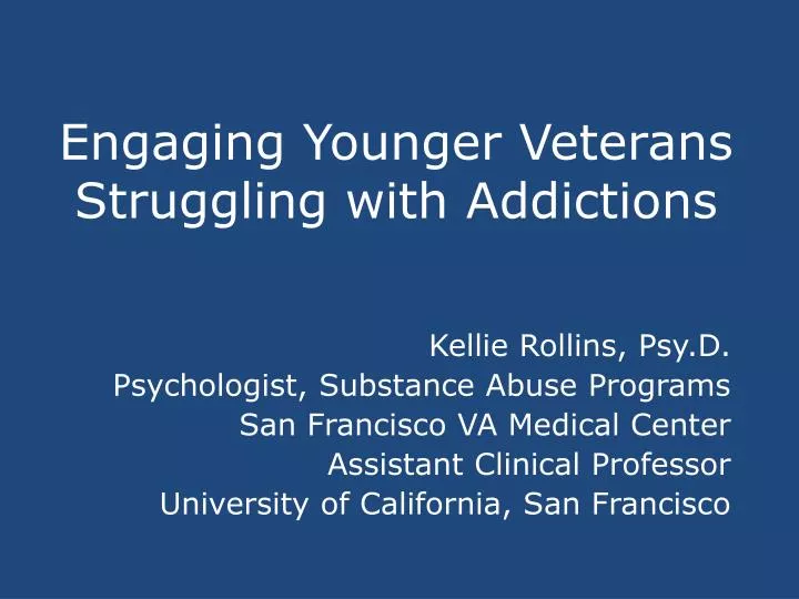 engaging younger veterans struggling with addictions