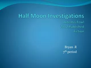 Half Moon Investigations Artemis Fowl 2002 Published Fiction