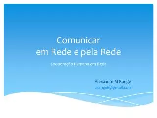 comunicar em rede e pela rede