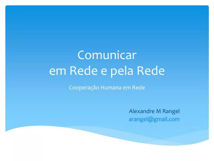 comunicar em rede e pela rede