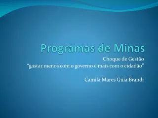 programas de minas