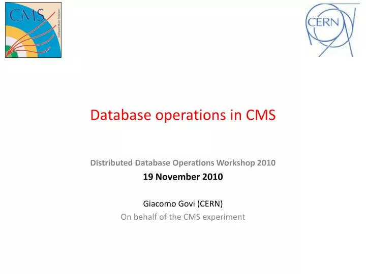 database operations in cms