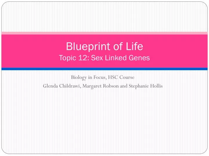 blueprint of life topic 12 sex linked genes
