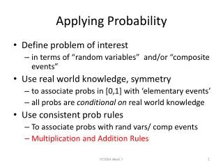 Applying Probability