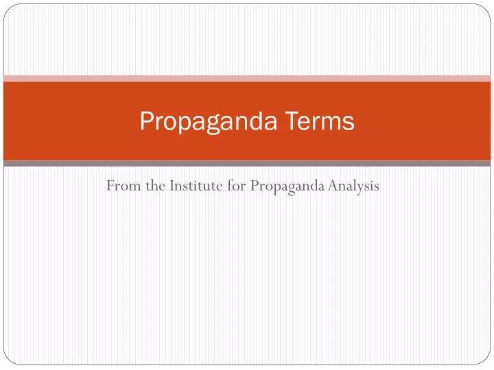 propaganda terms