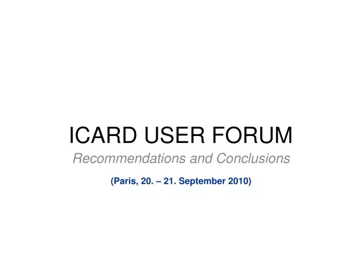 icard user forum