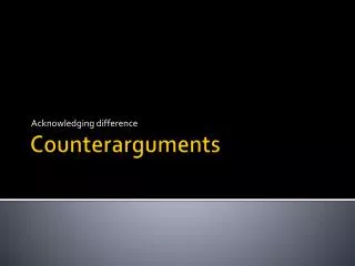 Counterarguments