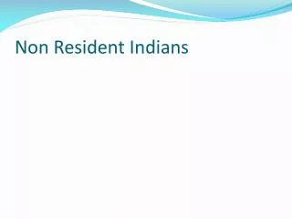 Non Resident Indians